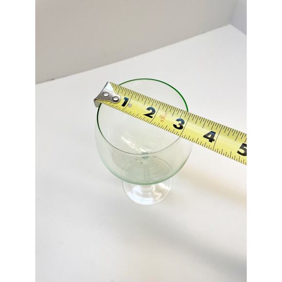 Block Crystal Mouth Blown Crystal Pastel Tint Balloon Wine Glasses - Picture 10 of 11